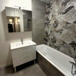 Rénovation d'un appartement au Chesnay (78) - grande salle de bain avec meuble vasque