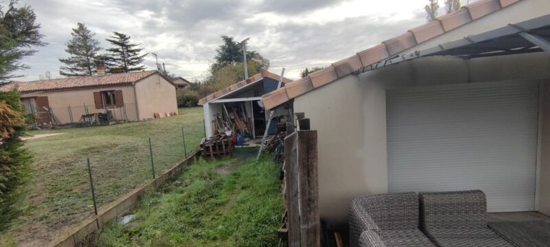 création d'une extension bois à Escalquens : avant travaux