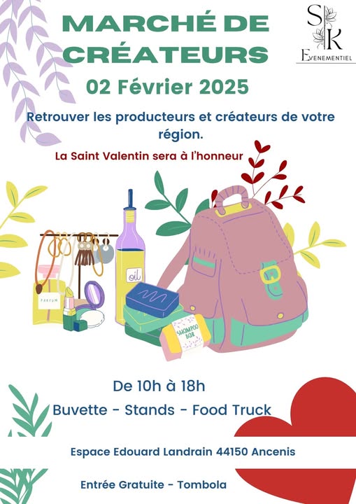 RDV au marché des créateurs à Ancenis-Saint-Géréon (44)